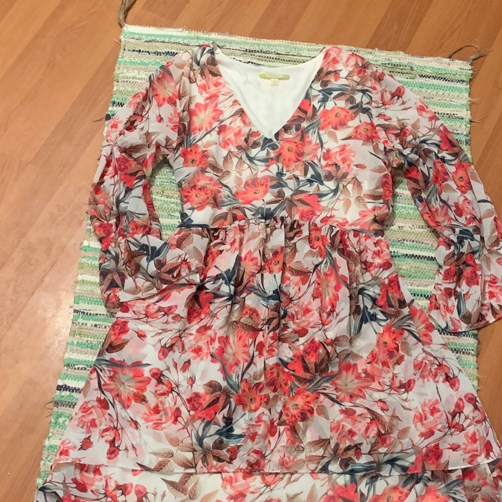 Gianni Bini Floral Shift Dress Size Small